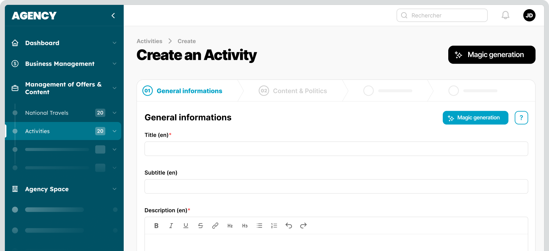 Tourism Management Platform